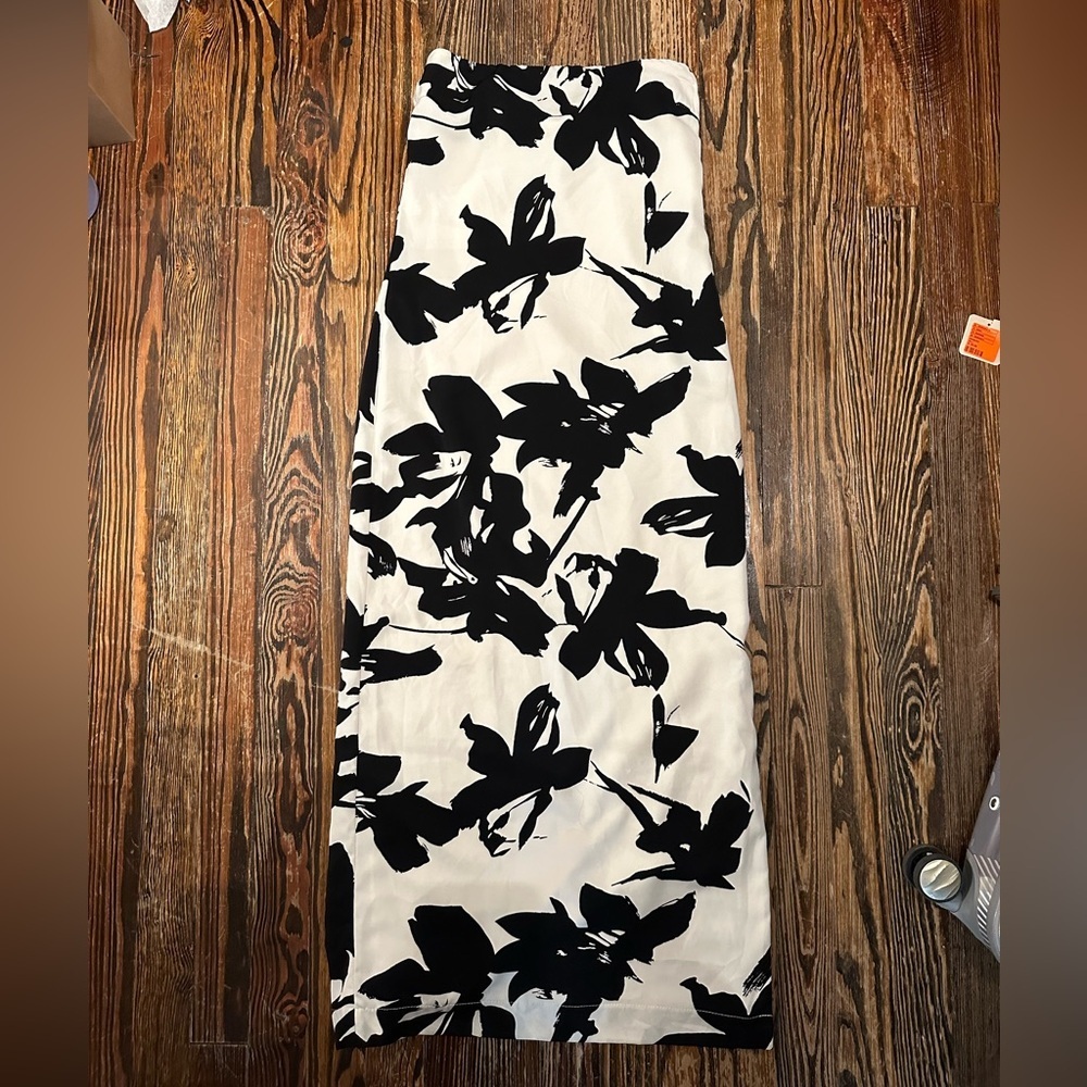 ANTHROPOLOGIE Endless Rose Black and White MIDI dress